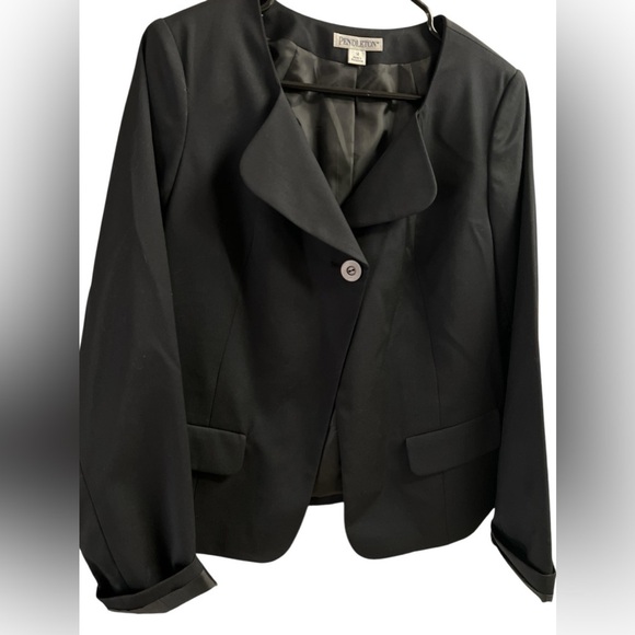 Pendleton black wool single button blazer jacket - Picture 5 of 6